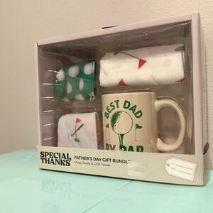 Father's Day Gift Bundle with Mug, Socks, and Golf Towel